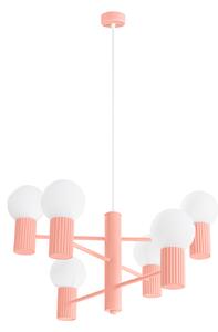 Luster Halo, 6x biele sklenené tienidlo, p