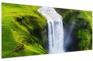 Obraz - Vodopád Skogafoss (120x50 cm)