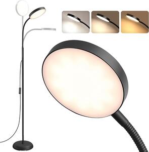 SONGMICS Nastavitelná stojací LED lampa Libo černá