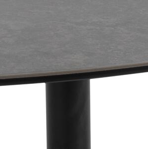 Keramický konferenčný stolík Ahab 84 cm čierny