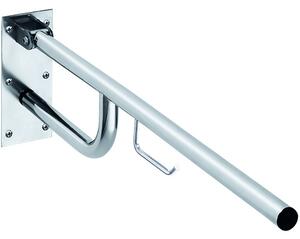 Bemeta Design HELP: Madlo, 760 mm, s držiakom TP, sklopné, bez krytky, nerez, lesk - 301102771