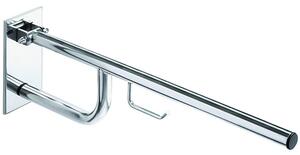 Bemeta Design HELP: Madlo, 850 mm, s držiakom TP, sklopné, s krytkou, nerez, lesk - 301607781