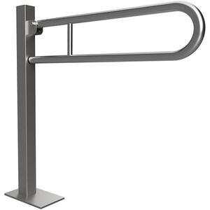 Bemeta Design HELP: Madlo, 750 mm, v tvare U, sklopné, ukotvené do zeme, s krytkou, nerez, mat - 301507302