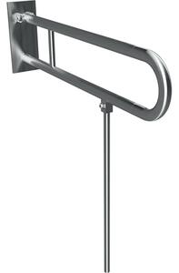 Bemeta Design HELP: Madlo, 813 mm, v tvare U, sklopné, s opornou nohou, s krytkou, nerez, mat - 301307082N