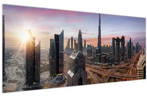 Obraz - Panorama Dubaja (120x50 cm)