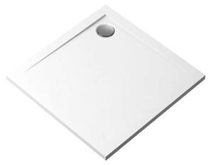 Polimat Štvorcová akrylátová sprchová vanička Geos 80x80 (90x90, 100x100) WST POLIMAT-Farba: Biela - kamenná štruktúra, POLIMAT-Rozmery: 80x80