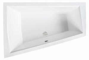 Besco Akrylátová asymetrická vaňa so zníženým lemom Intima Duo Slim 170x125 (180x125) BESCO-Rozmery: 170x125, BESCO-Farba: Biela, BESCO-Orientácia: Ľavá