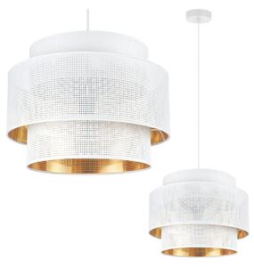 Závesné svietidlo Asti, 1x biele PVC tienidlo, (fi 40cm), g, w