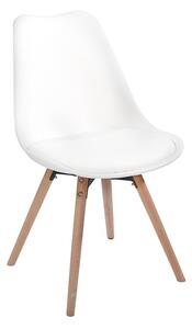 KONDELA Semer New jedálenská stolička biela / buk