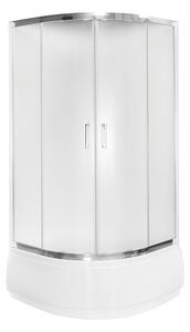 Besco Štvrťkruhový sprchový kút MODERN HR 80x80 (90x90), výška 165 cm - bez vaničky BESCO-Rozmery: 80x80, BESCO-Profily: profily: chróm, výplň: mat