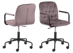 Dizajnová kancelárska stolička Zara ružová
