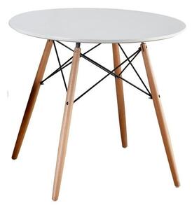 Okrúhly jedálenský stôl Gamin 80 New - biela / buk