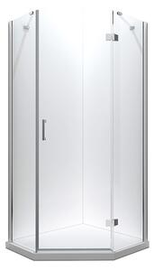 Besco Päťuholníkový sprchovací kút VIVA PE 90x90, výška 195 cm - bez vaničky BESCO-Rozmery: 90x90, BESCO-Orientácia: Ľavá