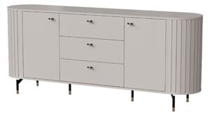 Komoda oblých tvarov s drážkovaním cashmere ZANTE ZA4