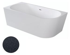 Besco Akrylátová voľne stojaca rohová vaňa Zoya Glam G 150x75 (170x80) biela/grafit