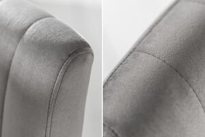 Dizajnová barová stolička Walnut sivý zamat