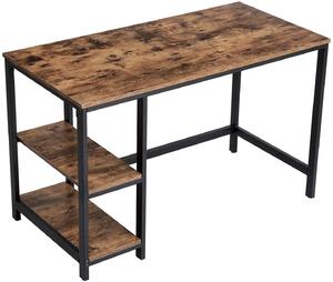 VASAGLE Písací stôl industriálny hnedý 120x60 cm