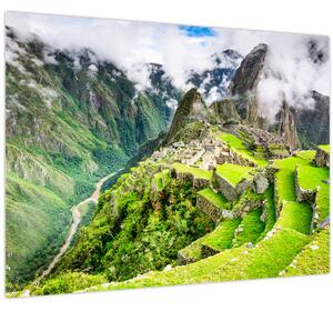 Sklenený obraz - Machu Picchu (70x50 cm)