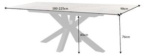 Dizajnový jedálenský stôl Age 180-225 cm vzor mramor