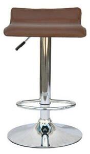 Barová stolička Laria New - hnedá / chróm