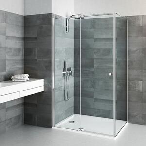 Roth Štvorcový alebo obdĺžnikový sprchovací kút BI PF2+BI FXP - bez vaničky ROTH-Variant: šírka dverí: 80 cm, šírka pevnej steny: 80 cm - (BI PF2/800_BI FXP/800_Brillant), ROTH-Profily: profily: brillant, výplň: transparent