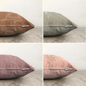 Súprava 4 lesklých obliečok na vankúše Minimalist Cushion Covers Unicorn, 55 x 55 cm