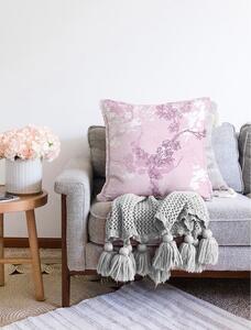 Ružová obliečka na vankúš s prímesou bavlny Minimalist Cushion Covers Bloom, 55 x 55 cm