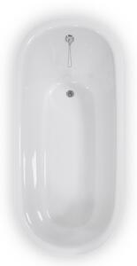 Roltechnik Outlet Oválna vaňa z liateho mramoru STONE ROUND 166x75 cm, kód: 9940000