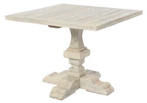 DUKA Drevený jedálenský stôl PALU biely 32353