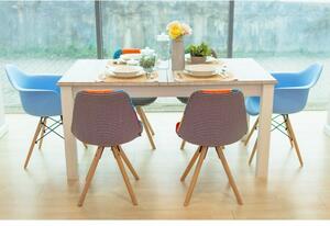 Jedálenská stolička Kima Typ 1 New - vzor patchwork / buk