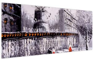 Obraz - Olejomaľba mesta II. (120x50 cm)