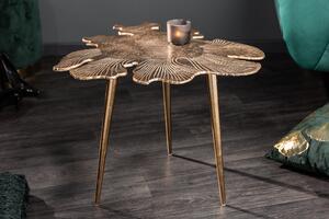 Dizajnový konferenčný stolík Lance 57 cm zlatý -