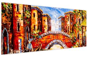 Obraz - Olejomaľba mesta III. (120x50 cm)