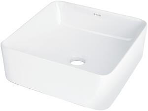 Deante Umývadlo na dosku Jasmin 34,5x34,5 cm - CDJ 6U3S, keramika
