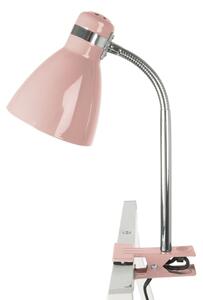 Ružová stolná lampa s klipom Leitmotiv Study