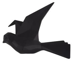 Čierny nástenný vešiak v tvare vtáčika PT LIVING, šírka 25 cm