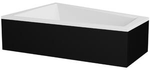 Besco Krycí panel k asymetrickej vani Intima Duo Black P 170x125 (180x125), čierny BESCO-Rozmery: 170x125, BESCO-Farba: Čierna mat