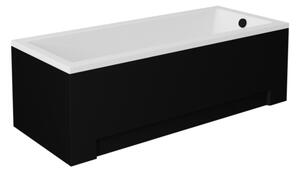 Besco Univerzálny krycí panel UNI BLACK k obdĺžnikovej vani Besco, čierna mat BESCO-Rozmery: 120x70