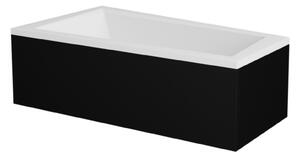 Besco Krycí panel k asymetrickej vani Intima Black P 150x85 (160x90), čierny BESCO-Rozmery: 150x85, BESCO-Farba: Čierna mat