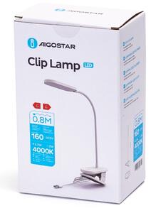 Aigostar - LED Stmievateľná stolná lampa s klipom LED/2,5W/5V biela