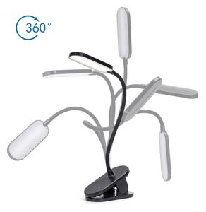 Aigostar - LED Stmievateľná stolná lampa s klipom LED/2,5W/5V čierna