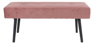 Ružová zamatová lavica Essentials Skiby