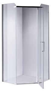 BPS-koupelny Päťuholníkový sprchovací kút KZ91B 90x90 chróm/transparent - bez vaničky