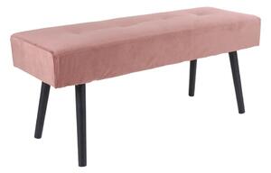 Ružová zamatová lavica Essentials Skiby