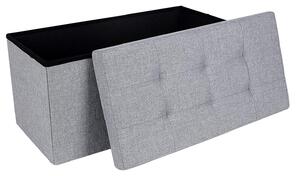 SONGMICS Úložný sedací box čalúnený skladacie 76x38 cm šedý