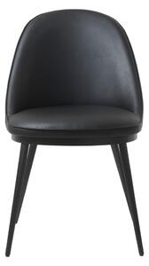 Čierna jedálenská stolička z imitácie kože Unique Furniture Gain
