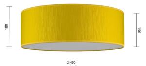 Žlté stropné svietidlo Sotto Luce Doce XL, ⌀ 45 cm