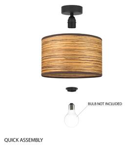 Hnedé stropné svietidlo z drevenej dyhy Bulb Attack Ocho S, ⌀ 25 cm