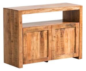 Masívna komoda Country z mangového dreva, lakovaná, hnedá – 117×45×85 cm