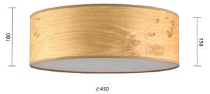 Béžové stropné svietidlo z drevenej dyhy Sotto Luce Ocho XL, ⌀ 45 cm